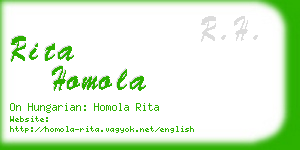 rita homola business card